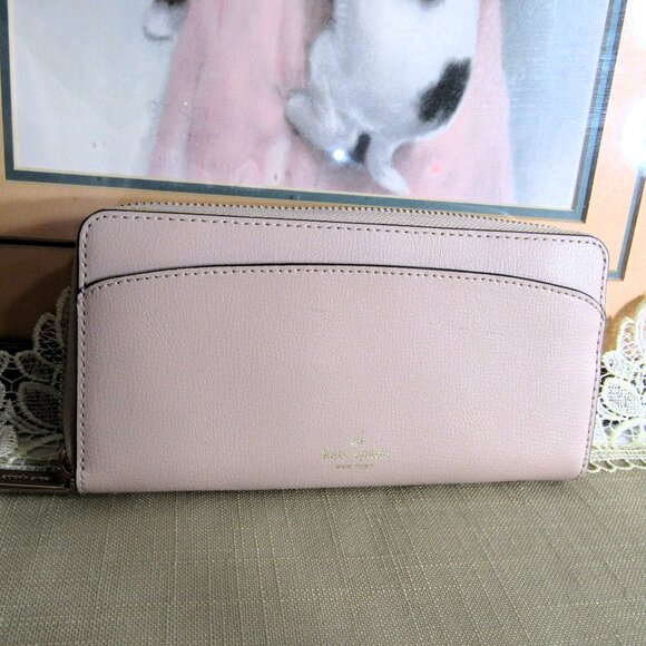KATE SPADE "BEIGE PINK" CONTINENTAL ORGANIZER WALLET, ORG $ 289 EXCEL CONDITION - Picture 5 of 9
